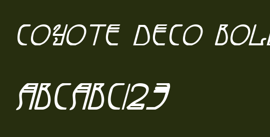Coyote Deco Bold Italic