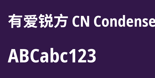 有爱锐方 CN Condensed