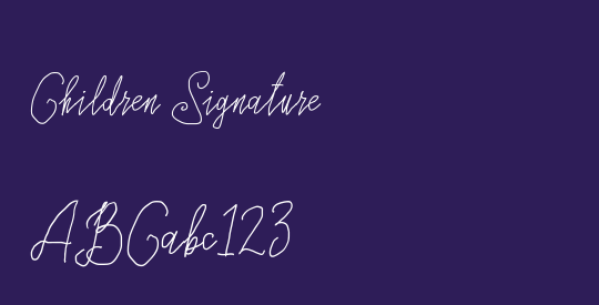 Children Signature