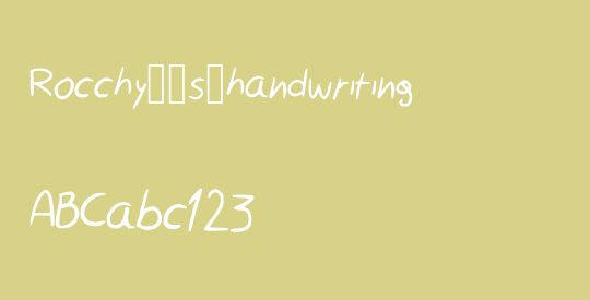 Rocchy__s_handwriting
