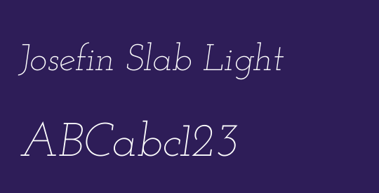 Josefin Slab Light