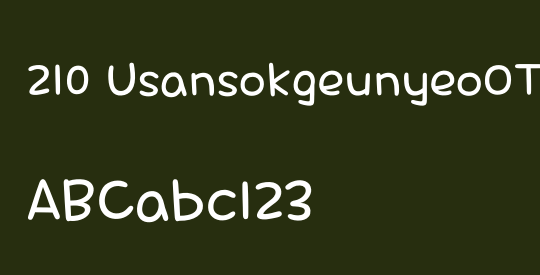 210 UsansokgeunyeoOTF