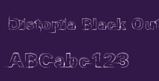 Distopia Black Outlines 