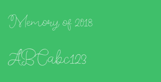 Memory of 2018