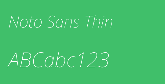 Noto Sans Thin