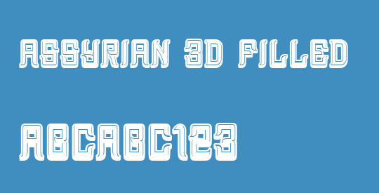 Assyrian 3D Filled