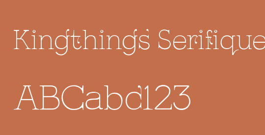 Kingthings Serifique Ultralight