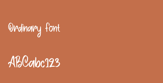 Ordinary Font