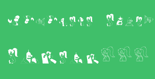 Futurama Alien Alphabet Two