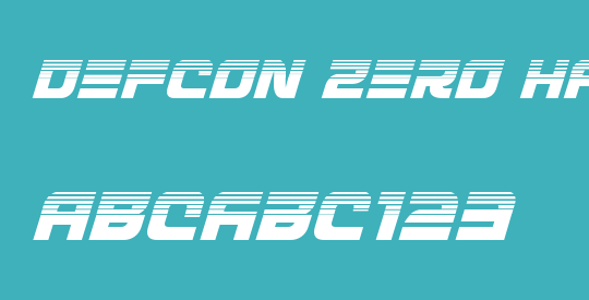Defcon Zero Halftone Italic