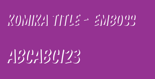 Komika Title - Emboss