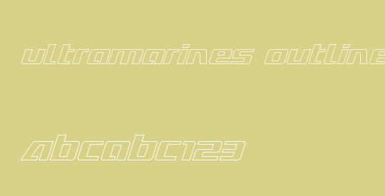 Ultramarines Outline Italic