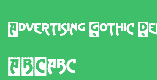 Advertising Gothic Demo