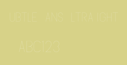 Subtle Sans UltraLight