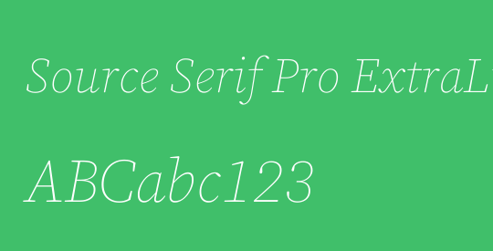 Source Serif Pro ExtraLight