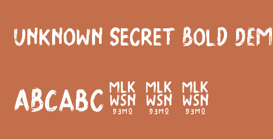 Unknown Secret Bold DEMO