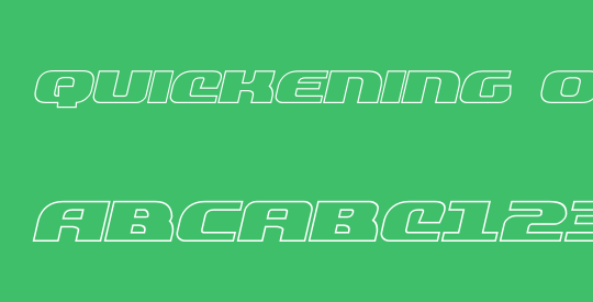 Quickening Outline Italic