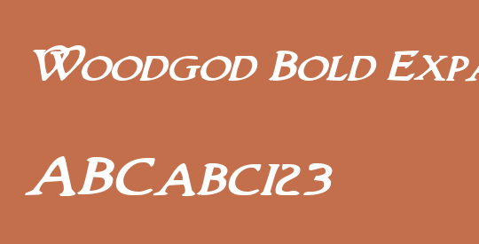 Woodgod Bold Expanded Italic