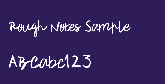 Rough Notes Sample