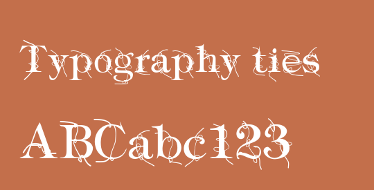 Typography ties