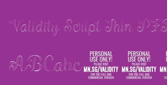 Validity Script Thin PERSONAL U
