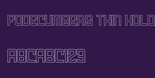 FODECUMBERS THIN HOLOW