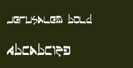 Jerusalem Bold