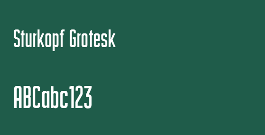 Sturkopf Grotesk
