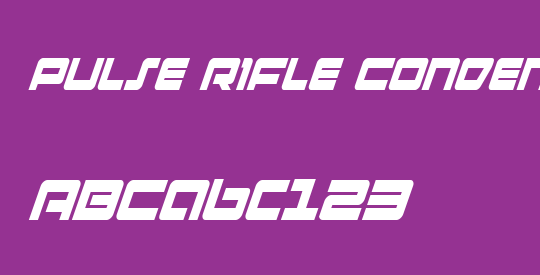 Pulse Rifle Condensed Italic