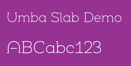 Umba Slab Demo