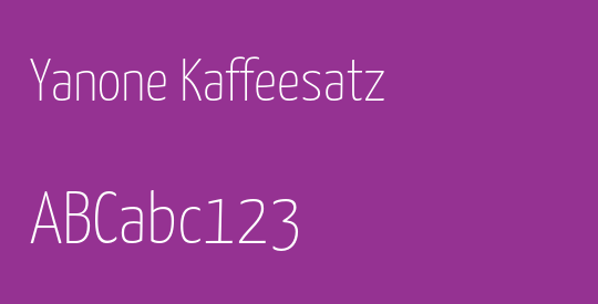 Yanone Kaffeesatz