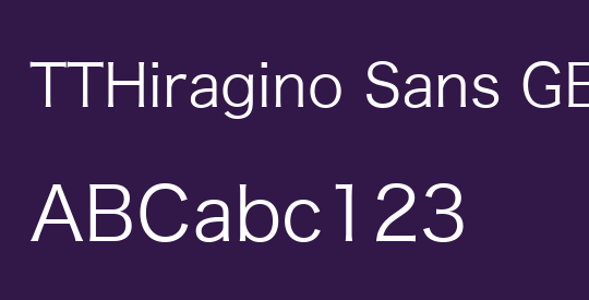 TTHiragino Sans GB