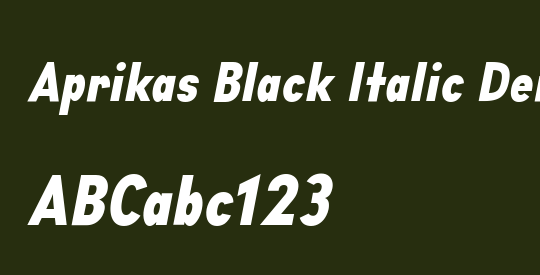 Aprikas Black Italic Demo