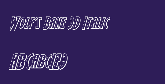 Wolf's Bane 3D Italic