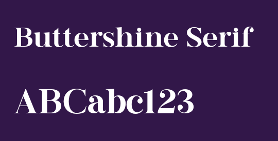 Buttershine Serif