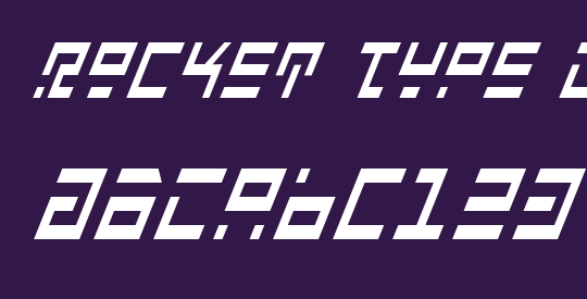 Rocket Type Cond Italic