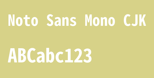 Noto Sans Mono CJK SC Bold
