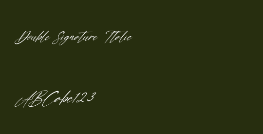Double Signature Italic