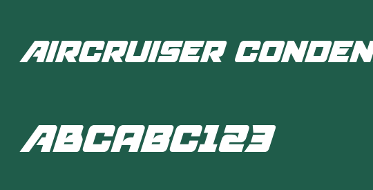 Aircruiser Condensed Italic