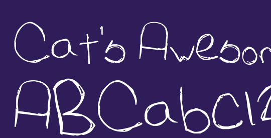 Cat's Awesomely Awesome Font