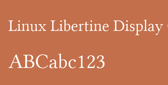 Linux Libertine Display Capitals