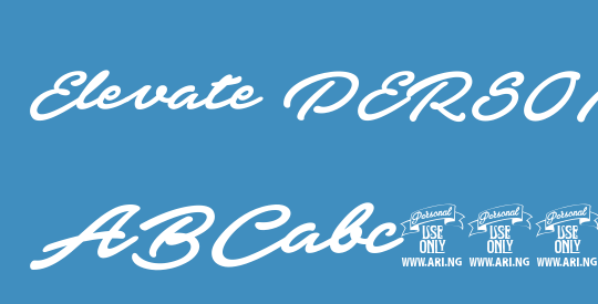 Elevate PERSONAL USE ONLY