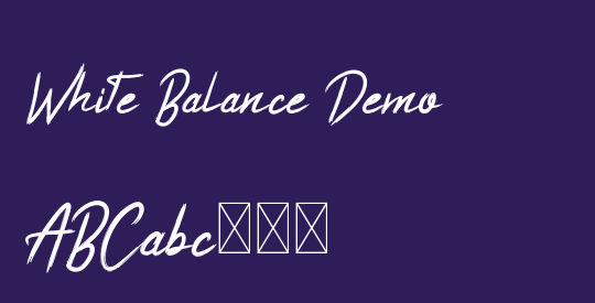 White Balance Demo