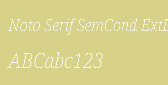 Noto Serif SemCond ExtLt