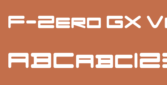 F-Zero GX Venue Font