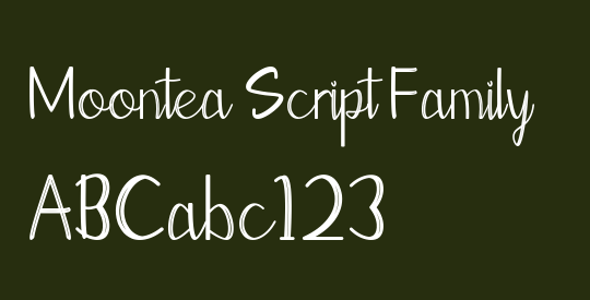 Moontea Script Family