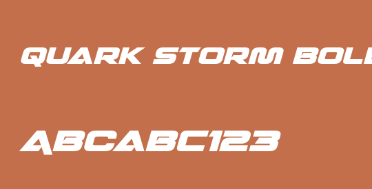 Quark Storm Bold Italic