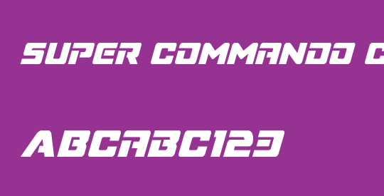 Super Commando Condensed Italic