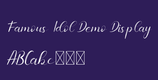 Famous Idol Demo Display