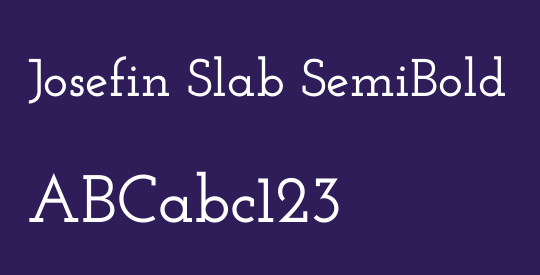 Josefin Slab SemiBold